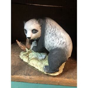 Panda Bear by Lefton Porcelain Bisque Figurine tall Sculpture Statue Vintage